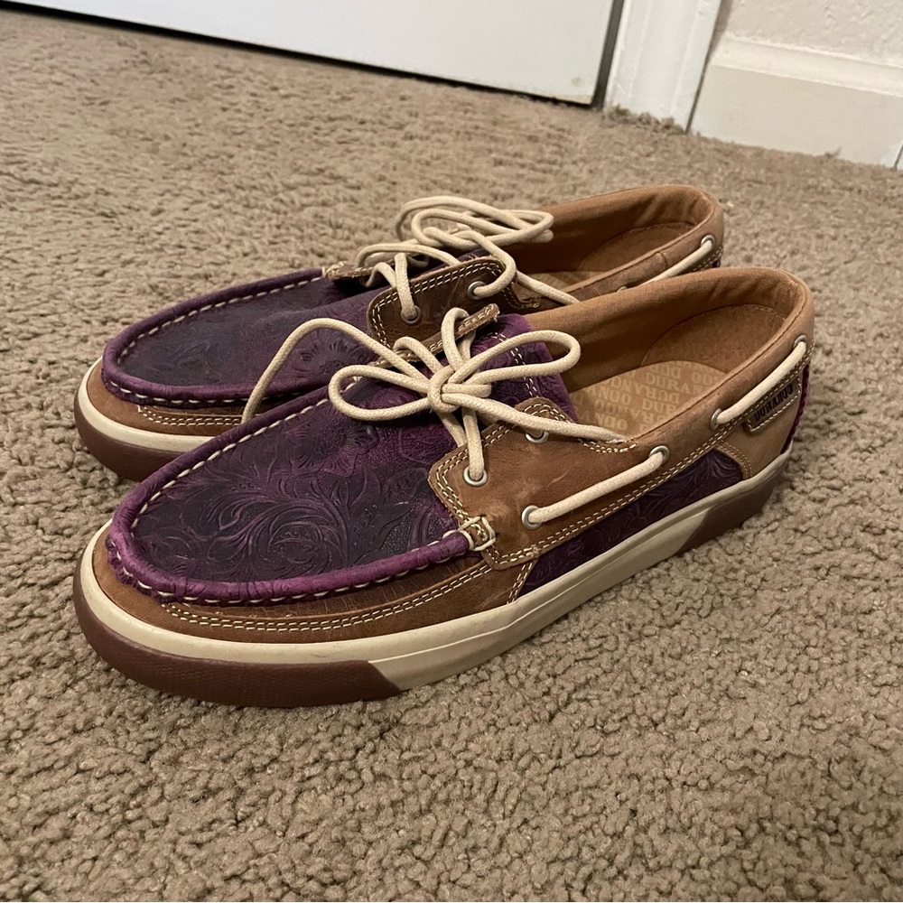 NWOT Durango Music City Leather Boat Shoes